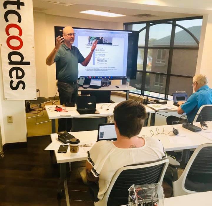 Keith instructing a tccodes class